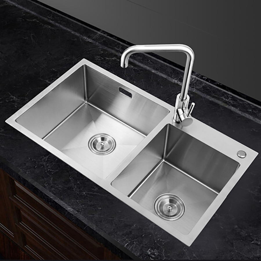 GOHGOH 廚房雙槽304不銹鋼美式精拉絲水槽NU549H GOHGOH 廚房雙槽304不銹鋼美式精拉絲水槽NU549H